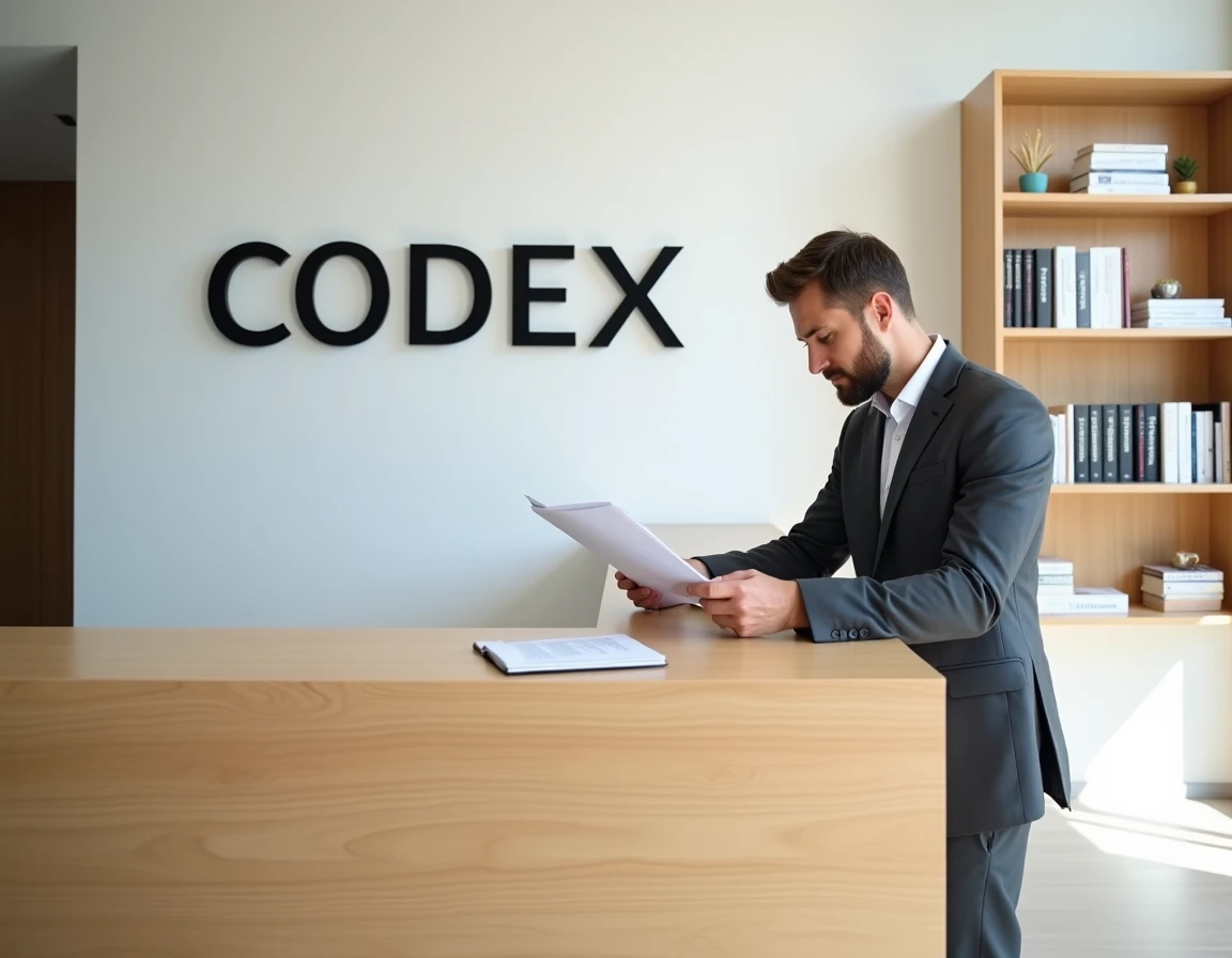 Cabinet CODEX Avocats spécialisé en droit des affaires et entrepreneuriat, espace d'accueil moderne