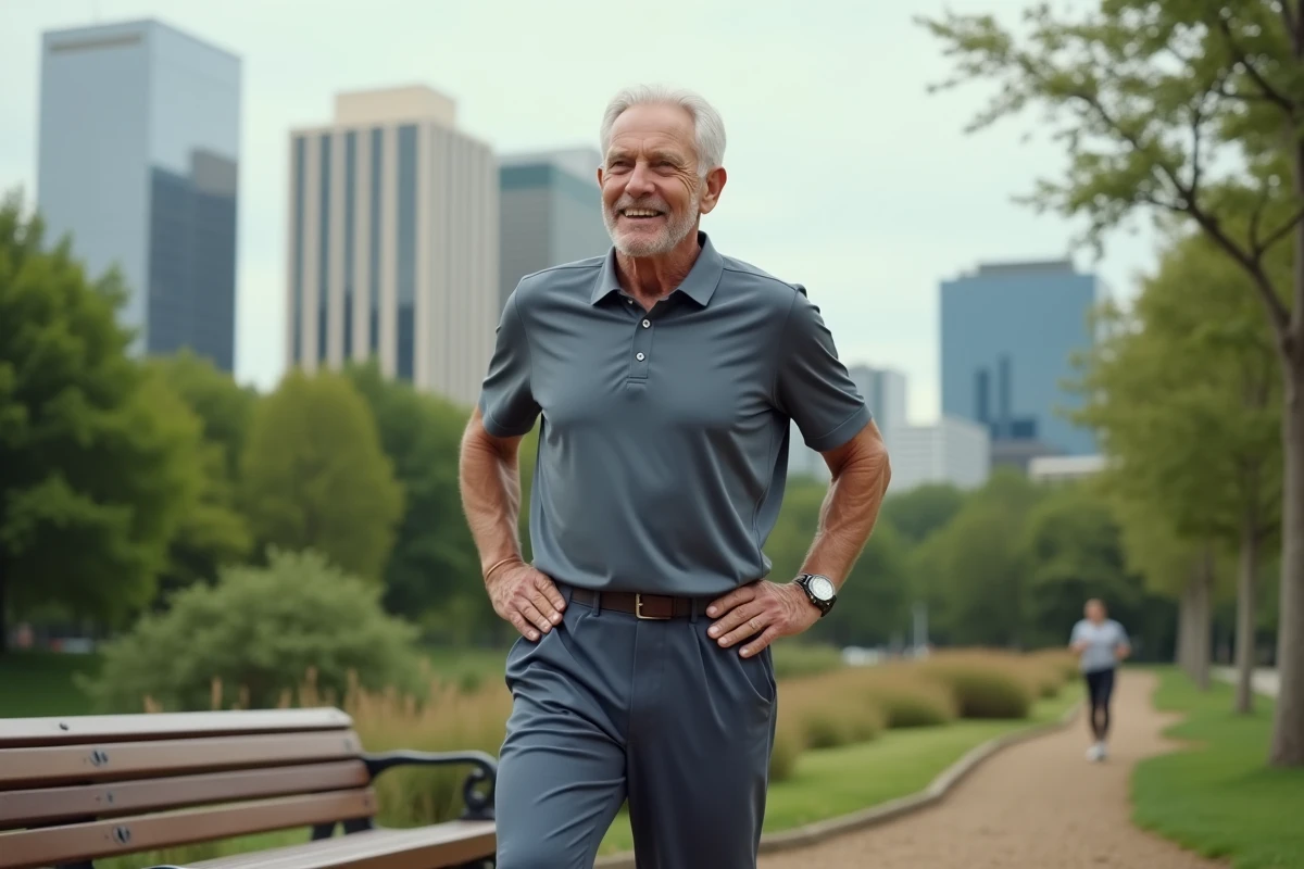 Homme en vêtements techniques s