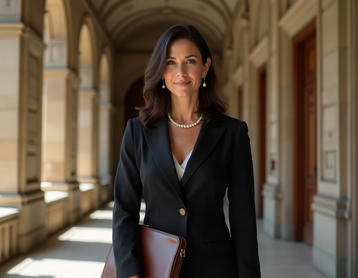 Maître Stéphanie Lourdel-Iglesias, avocate au barreau d'Amiens, dans le couloir du palais de justice